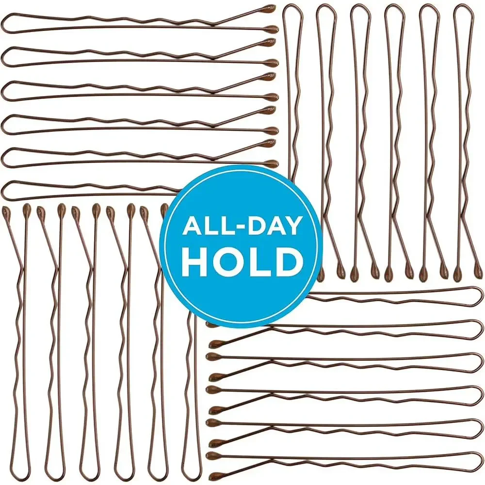 New 48CT Slideproof Bobby Pins Brown